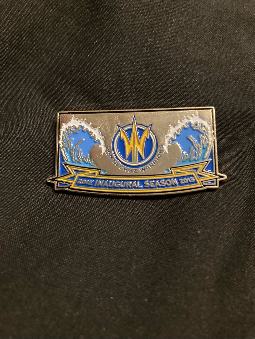Blue & Gold Lapel Pin — Inaugural Season 2012-2013 Santa Cruz Warriors